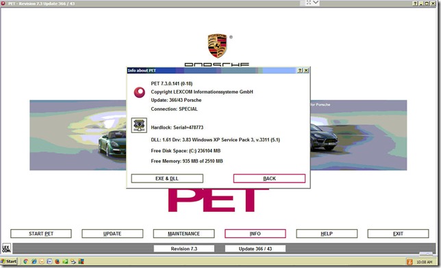 Porsche PET Info 1